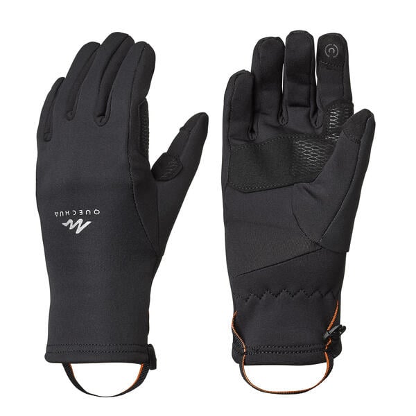 Bild 1 von Handschuhe Kinder Stretch touchscreenfähig 6-14 Jahre Winterwandern - SH500 schwarz