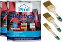 Bild 1 von Premium Holzfarbe Holzlack Farbe für Holz Pinsel Schwedenrot