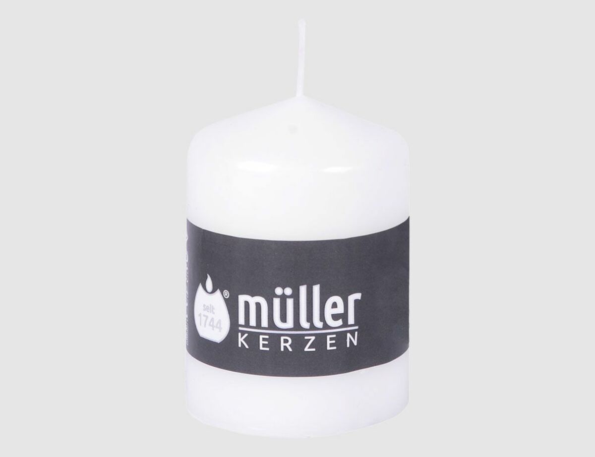 Bild 1 von Stumpenkerze Weiß klein