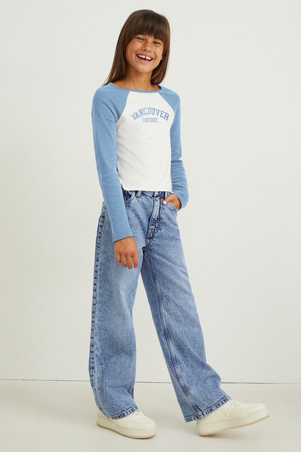 Bild 1 von C&A Wide Leg Jeans, Blau, Größe: 176