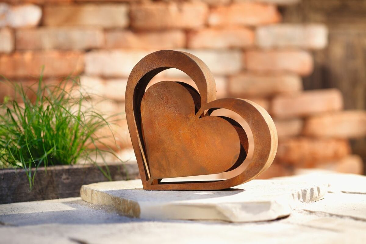 Bild 1 von HomeLiving Deko-Herz "Rostoptik" Liebe Deko Garten Tisch Terrasse Balkon Schmuck