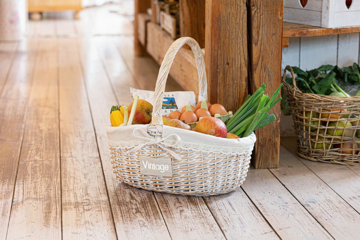 Bild 1 von HomeLiving Einkaufskorb "Vintage" Aufbewahrung Transport Ordnungshelfer Deko Korb