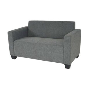 2er Sofa Couch Moncalieri Loungesofa Stoff/Textil ~ grau