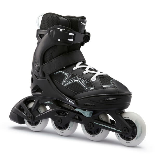 Bild 1 von Inline Skates Kinder Fitness FIT3 größenverstellbar schwarz/khaki