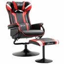 Bild 1 von Vinsetto Relaxsessel mit Hocker, Fernsehsessel, Spiel-Stil, Gamingstuhl, Rot