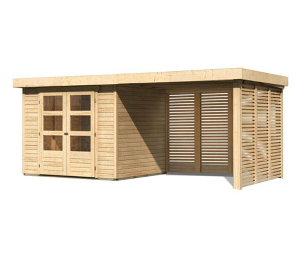Bild 1 von Karibu Gartenhaus mit Holzlager, 19 mm