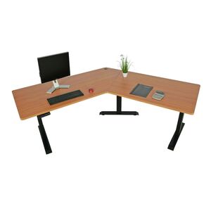 Schreibtisch MCW-D40, Computertisch, 120° elektrisch höhenverstellbar ~ natur, schwarz