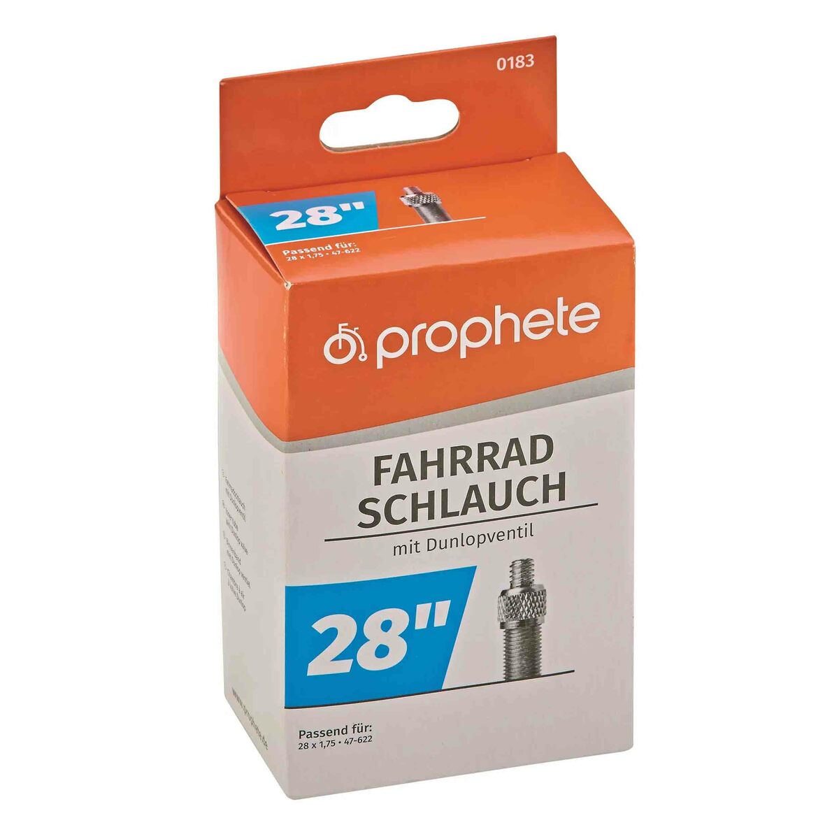 Bild 1 von Prophete Fahrradschlauch 28 x 1,75 x 2 Dunlopventil