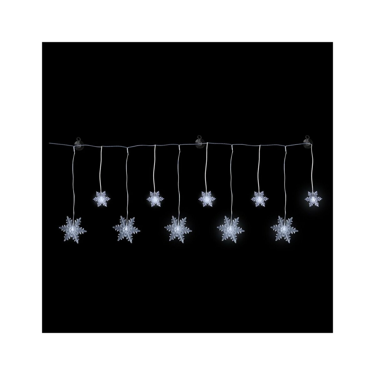 Bild 1 von LEX Lichterkette Schneeflocken 10 LED kaltweiß
