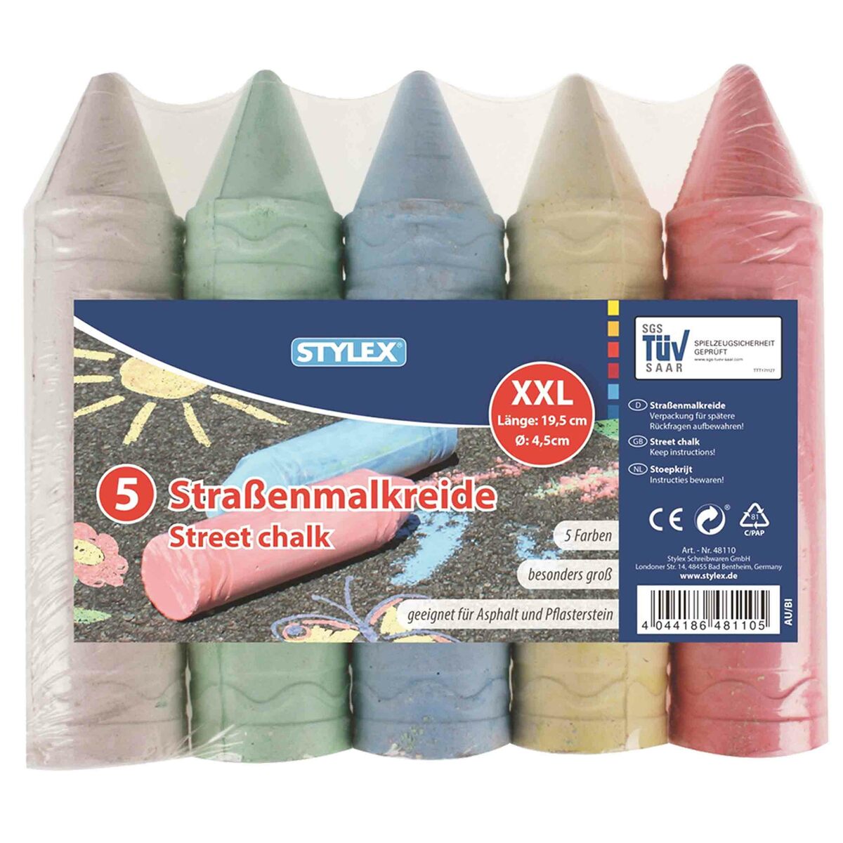 Bild 1 von Straßenkreide XXL 5 Stk.