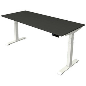 Kerkmann Move 4 elektrisch höhenverstellbarer Schreibtisch anthrazit rechteckig, T-Fuß-Gestell weiß 180,0 x 80,0 cm