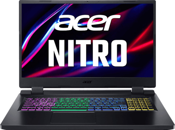 Bild 1 von ACER Nitro 5 (AN517-55-74Q3) mit 144 Hz Display & RGB Tastaturbeleuchtung, Gaming Notebook 17,3 Zoll Display, Intel® Core™ i7 Prozessor, 16 GB RAM, 1 TB SSD, NVIDIA GeForce RTX 4060, Schwarz