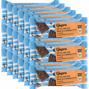 Veganz BIO Protein Choc Bar Chocolate Brownie Style, 18er Pack