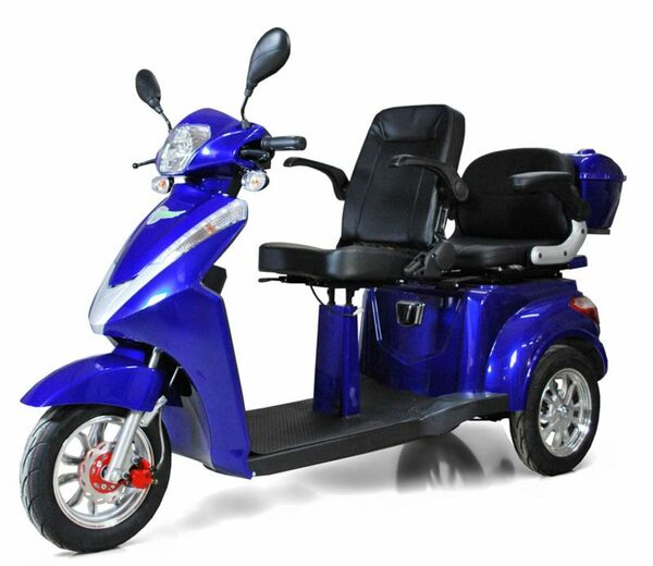 Bild 1 von ECO ENGEL 503 Blau, 25 km/ h 1000 Watt/ 20 Ah Elektromobil Zweisitzer