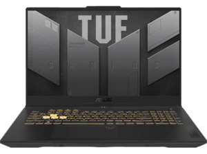 ASUS TUF Gaming F17 FX707ZU4-HX044W, Notebook mit 17,3 Zoll Display, Intel® Core™ i7 Prozessor, 16 GB RAM, 1 TB SSD, NVIDIA GeForce RTX 4050, Schwarz, Grau