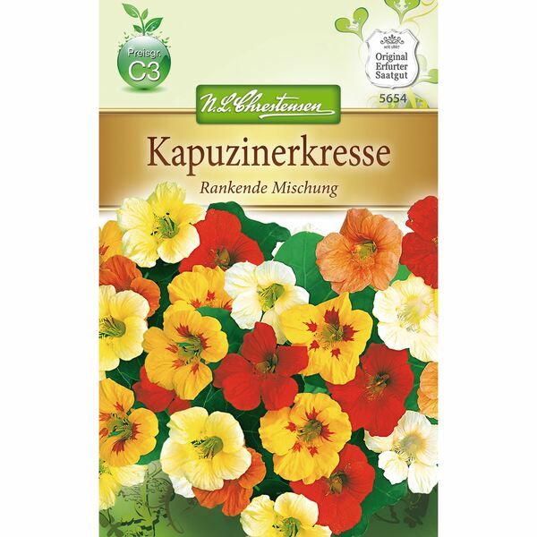 Bild 1 von Tropaeolum majus Kapuzinerkresse, rankende Mg.