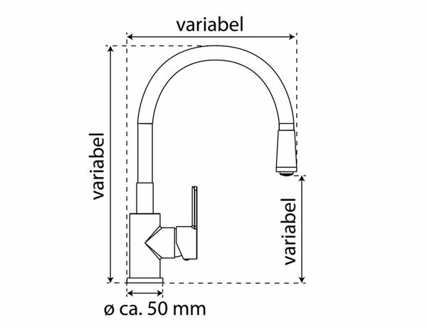 Bild 4 von Küchenarmatur Flexo Schwarz
