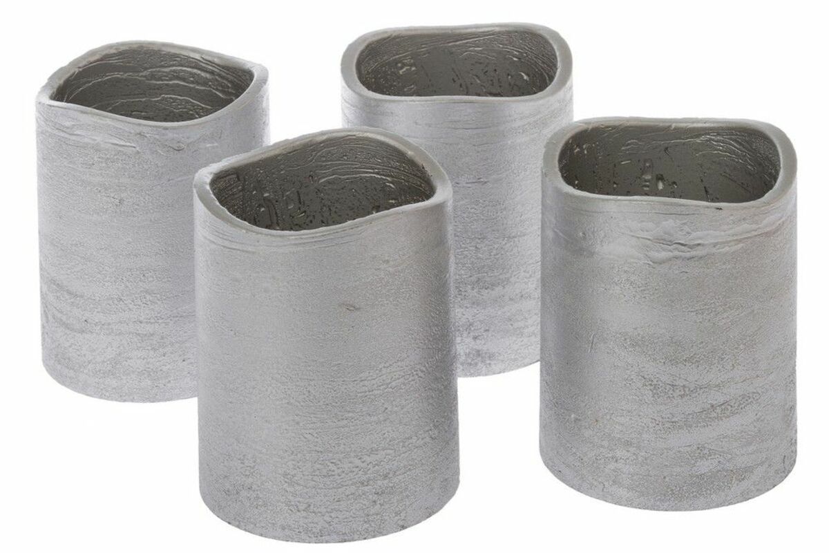 Bild 1 von My Flair 4er-Set LED Kerzen, silber