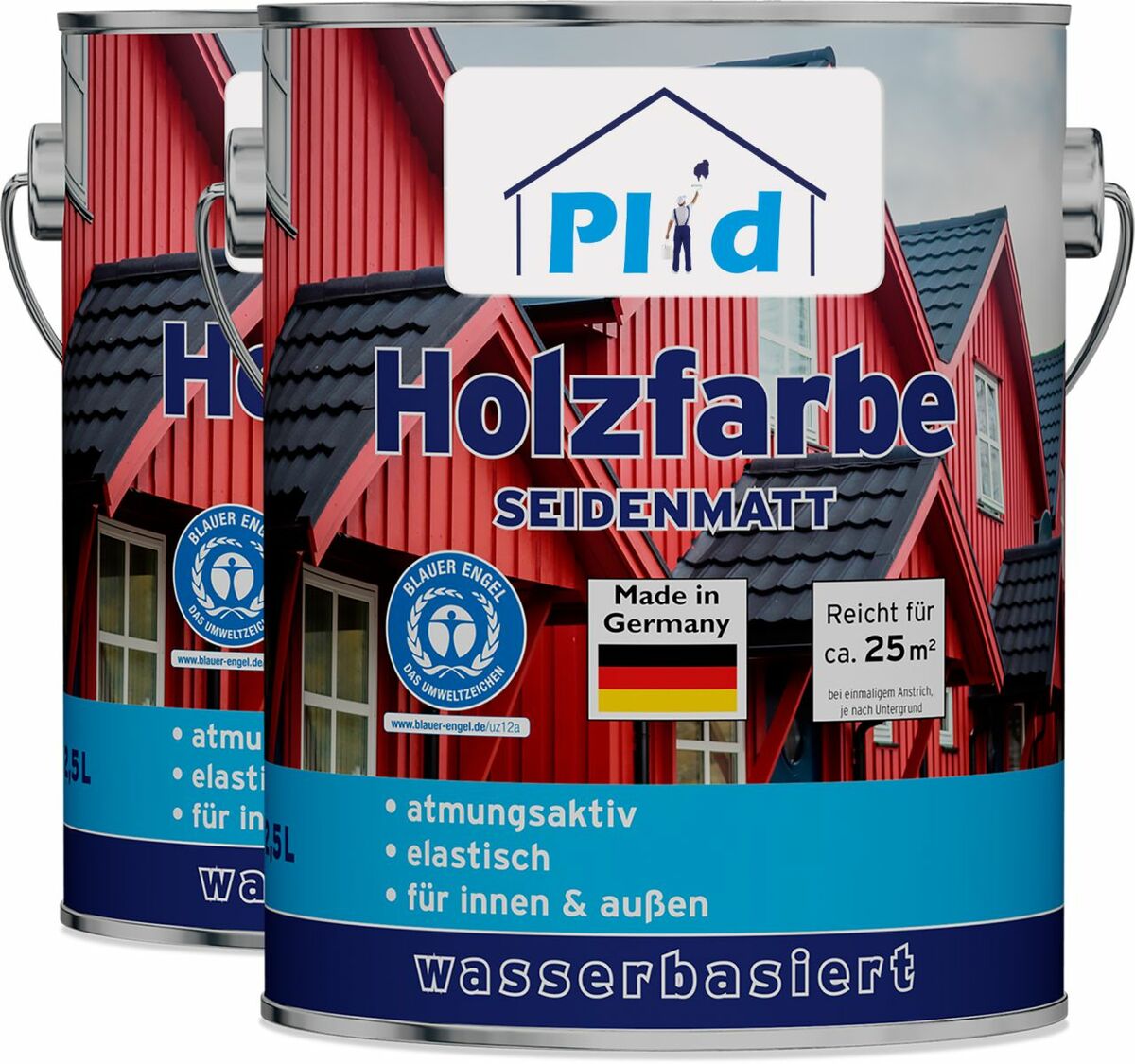 Bild 1 von Premium Holzfarbe Holzlack Farbe für Holz Schwedenrot