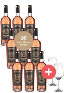 9er-Paket Primitivo Rosato + 2er-Set Schott-Zwiesel Taste Gläser - Weinpakete