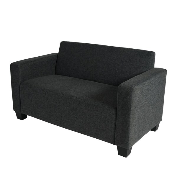 Bild 1 von 2er Sofa Couch Moncalieri Loungesofa Stoff/Textil ~ anthrazit-grau