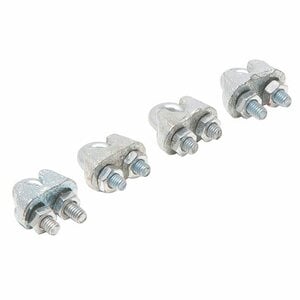 Seilklemme verzinkt 4er Set Ø 1 - 3 mm