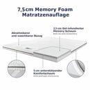 Bild 3 von Topper Topper 90/140/160/180x200cm, Gel Matratzen Topper, BedStory, 7.5 cm hoch, mit Bezug, ergonomisches Design, geeignet für alle Schlafpositionen