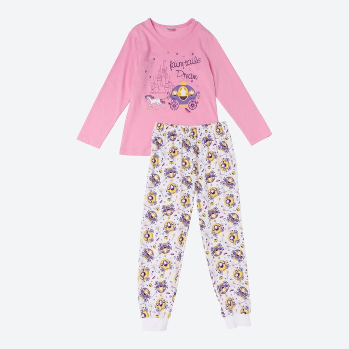 Bild 1 von Mädchen-Schlafanzug mit Märchen-Frontaufdruck, 2-teilig
