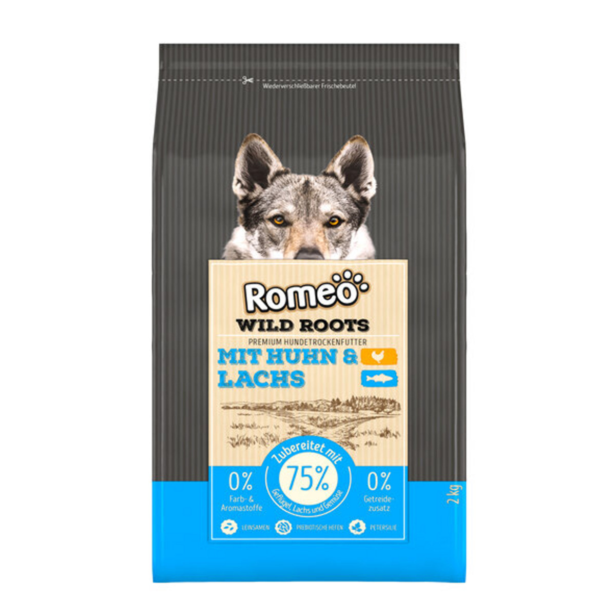 Bild 1 von Premium Hunde-Trockenfutter Wild Roots, 4 x 2 kg, Huhn & Lachs