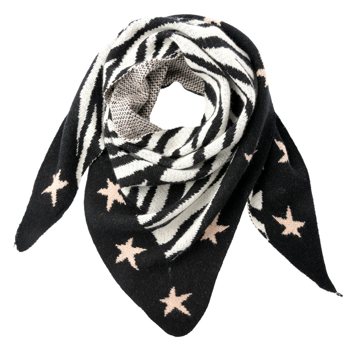 Bild 1 von Damen Dreiecksschal mit Zebramuster