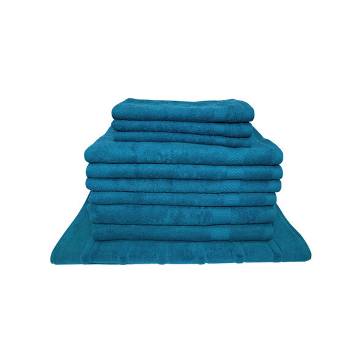 Bild 1 von 10er Frottierset Classic, petrol inkl. Badvorleger
