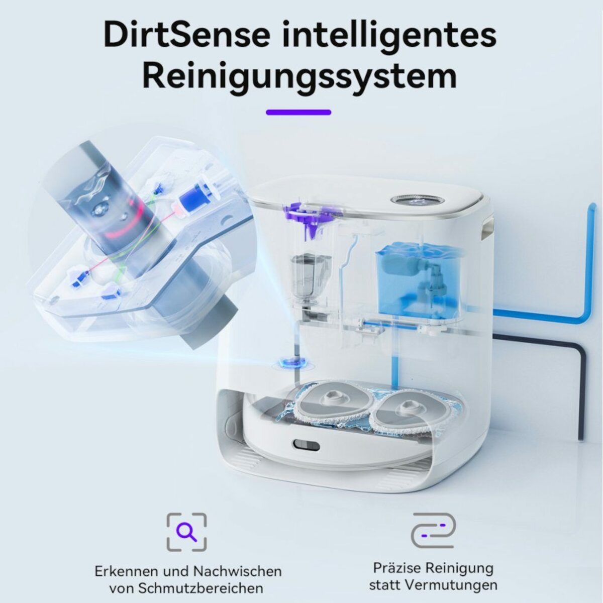 Bild 3 von Narwal Saugroboter Freo DirtSense-Schmutzerkennung LCD-Anzeigestation, 72,00 W, Smart-Swing Randreinigung, Automatischer Mop-Wäsche und Trocknung, 3000 Pa