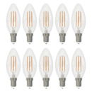 Bild 1 von LED-Retro-Leuchtmittel Kerze E14 4,9 W 470 lm, 10er-Set – Energieeffizienzklasse F