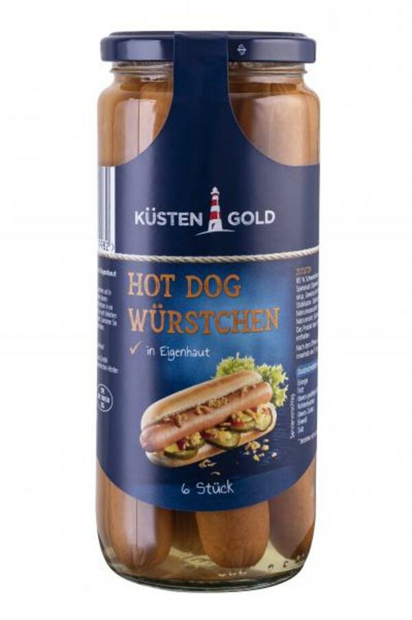 Bild 1 von Küstengold Hot Dog Würstchen in Eigenhaut