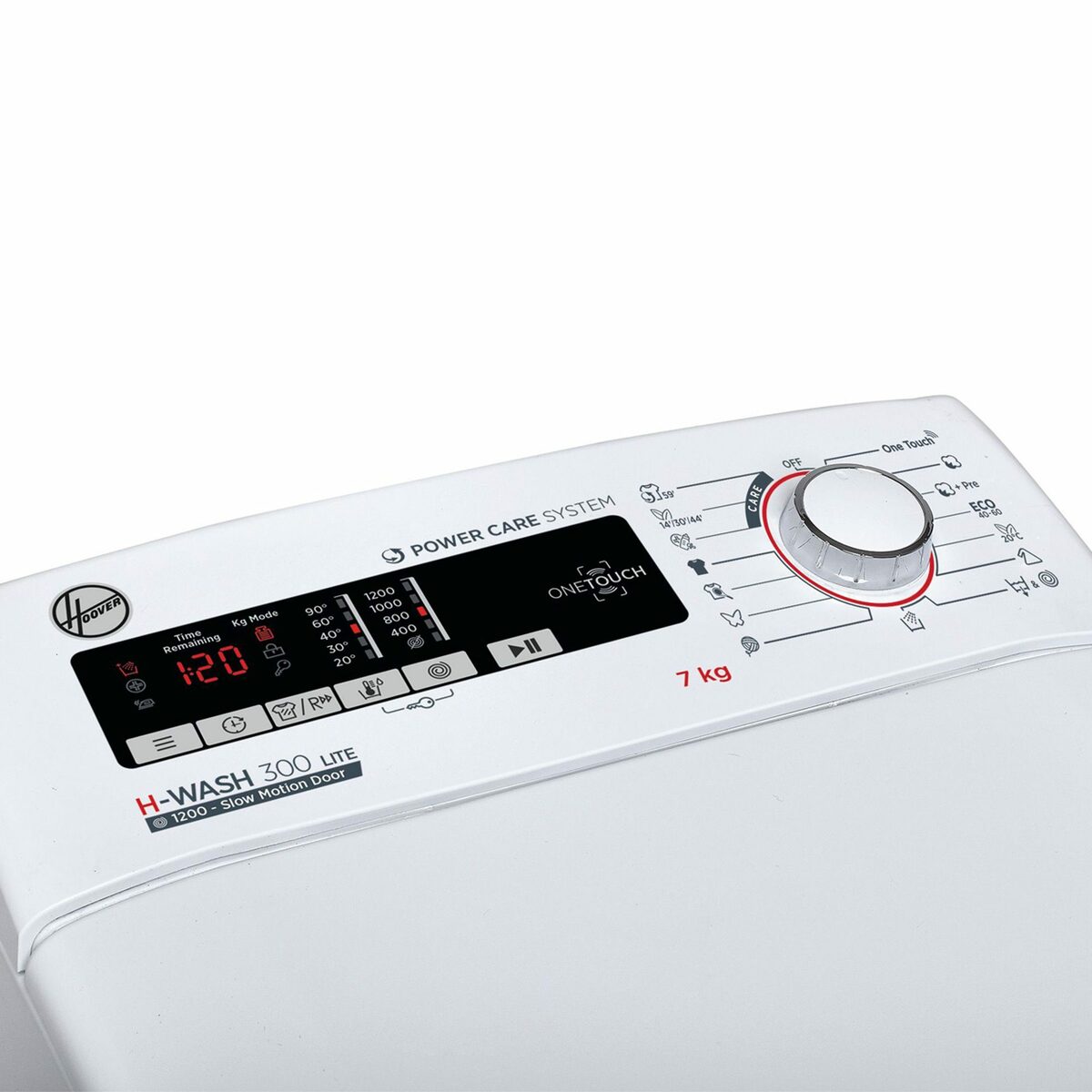 Bild 2 von Hoover Waschmaschine Toplader H3TM 27TACET/1-S, 7 kg, 1200 U/min, Symbolblende, Mengenautomatik, 17 Programme