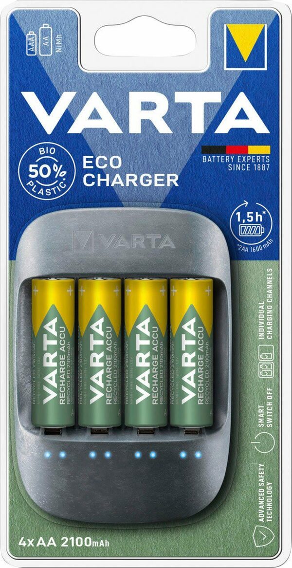 Bild 1 von VARTA Eco Charger Batterie-Ladegerät (700 mA, 1-tlg)