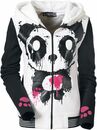 Bild 1 von Killer Panda Kapuzenjacke - Mase Hood - S bis XL - für Damen - Größe L - weiß/schwarz