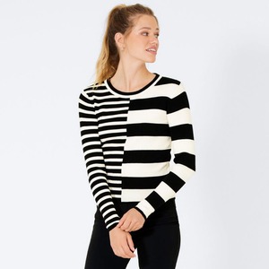 Damen-Pullover mit schicker Streifen-Optik