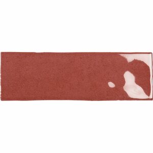 Wandfliese Nolita Steingut Rot Glasiert Glänzend 6,5 cm x 20 cm