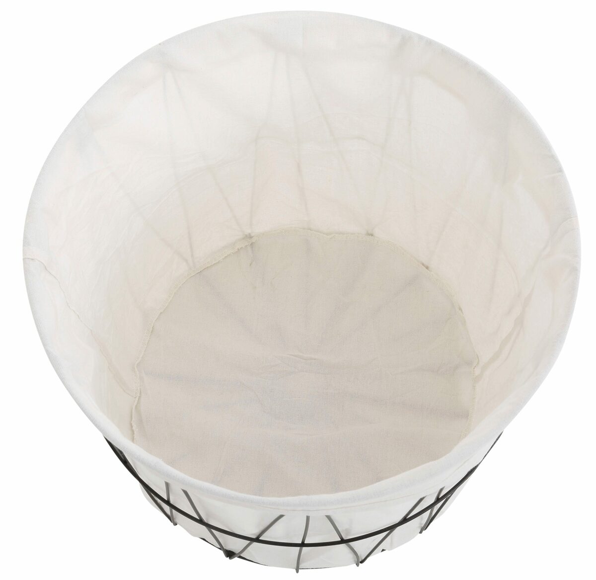 Bild 2 von andas Wäschekorb Vaxholm, Wäschesammler, mit abnehmbarem Deckel, aus Stoff und Metall, Ø 46 cm