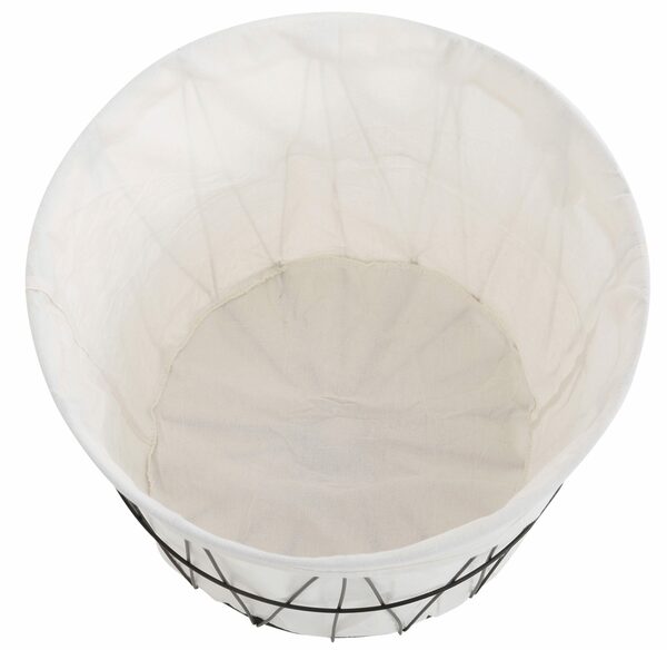 Bild 2 von andas Wäschekorb Vaxholm, Wäschesammler, mit abnehmbarem Deckel, aus Stoff und Metall, Ø 46 cm