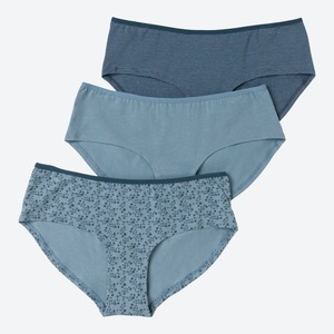 Damen-Panty mit Blümchen-Muster, 3er-Pack