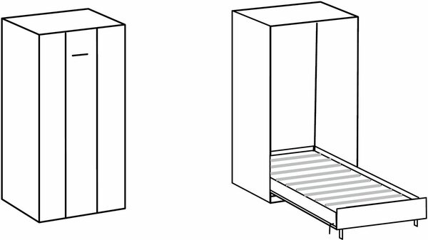 Bild 4 von Wimex Schrankbett Juist vertikal klappbar
