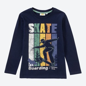 Jungen-Shirt mit Skater-Frontaufdruck