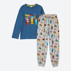 Jungen-Schlafanzug mit Graffiti-Muster, 2-teilig