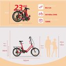 Bild 3 von VECOCRAFT E-Bike FOLDY-E kompatibel mit Einhell 18V 2x5.2Ah Akkus, 7 Gang Shimano, Kettenschaltung, Heckmotor