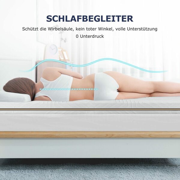 Bild 2 von Topper Topper 90/140/160/180x200cm, Gel Matratzen Topper, BedStory, 7.5 cm hoch, mit Bezug, ergonomisches Design, geeignet für alle Schlafpositionen