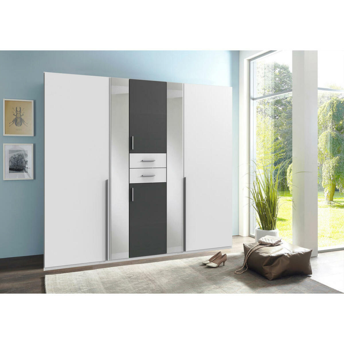 Bild 1 von Carryhome KLEIDERSCHRANK Graphit, Weiß