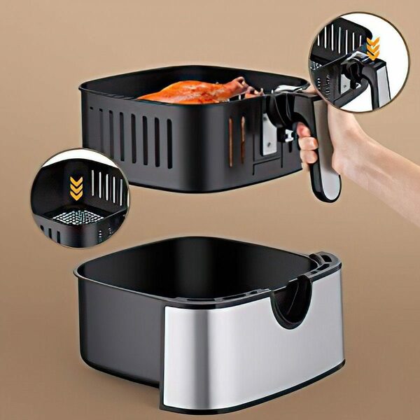 Bild 2 von EUARY Heißluftfritteuse 7L XXL Ohne Öl Air Fryer Heizluft Fritteuse LED-Touchscreen, 1800,00 W, Airfryer Einstellbare Zeit/Temperaturregelung für Luftbraten, Braten