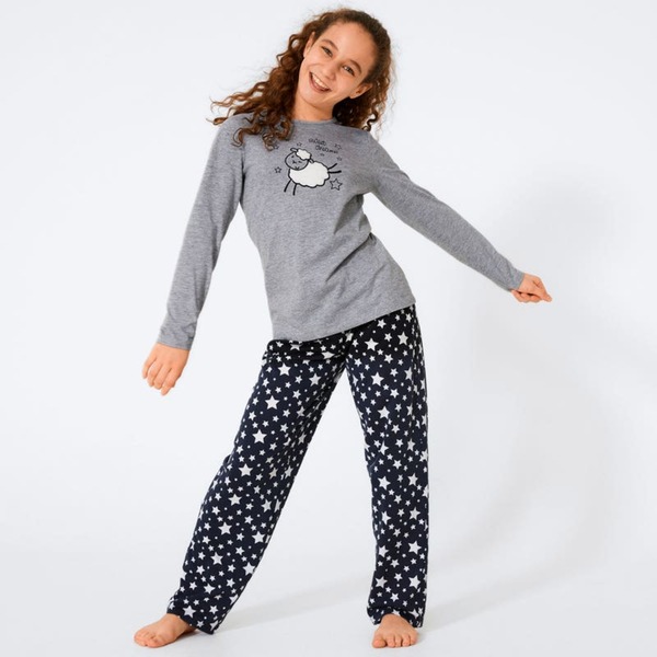 Bild 1 von Mädchen-Schlafanzug mit Sternenmuster, 2-teilig